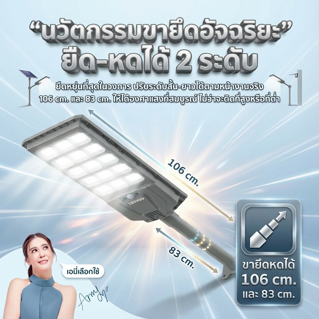 ไฟถนน SOLAR DENGO MEGA STREET LIGHT